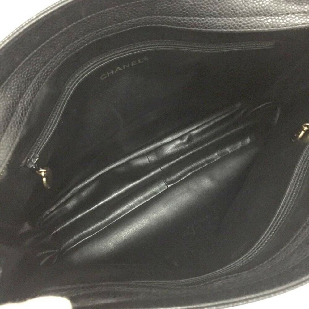 💯 Auth CHANEL Triple Coco Caviar Skin Chain Tote - Picture 8 of 8